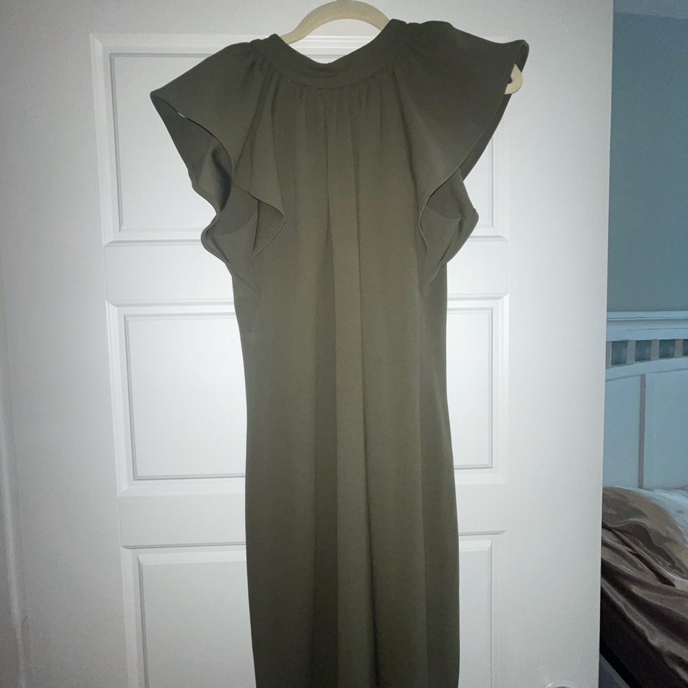 Calvin Klein Olive Green Knee Length Dress